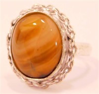 New Vintage Style Lace Agate Ring (Size 7) New in