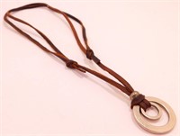 New Genuine Leather Necklace. Adjustable Length.