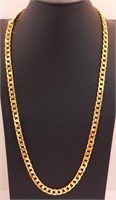 New 14K Yellow Gold Plated Chain Necklace. 24" in