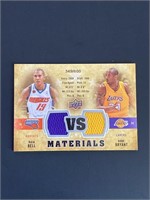 Kobe Bryant & Raja Bell Dual Jersey Card #ed /600