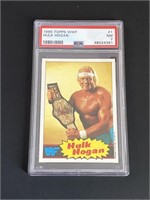 PSA  7 1985 Topps Hulk Hogan Rookie Card #1