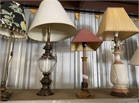 4 ASSORTED TABLE LAMPS WITH SHADES