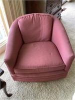 2  burgundy swivel chairs, goood shape