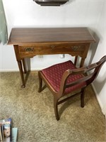 Long table with chair, used as desk