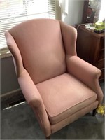 Wingback chair, has wear