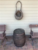 Barrel and outdoor decor
