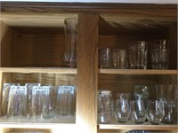 Contents of cabinet (large lot of nice glasses)