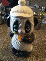 Ceramic panda cookie jar