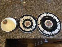 12 saucers and 12 dessert plates and 9 cups