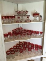 Collectors lot of red glassware (bring box &
