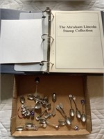 Abraham stamp collection book and silver state