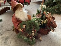 Santa clause and reindeer decor