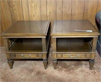 2 wooden end tables