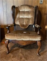 Wingback chair and pillow