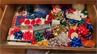 Contents of 4 drawers - gift wrap, bows, etc.