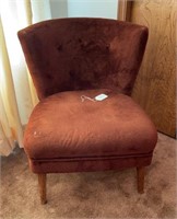 Brown upholstered accent chair
