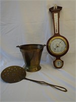 BAROMETER AND BRASS LOT