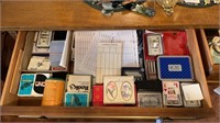 Playing cards, score pads, etc.