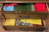 Contents of two drawers - table linens