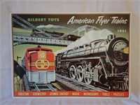 TIN AMERICAN FLYER TRAINS SIGN