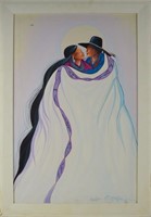 JC BLACK NATIVE AMERICAN PAINTING SIGNED