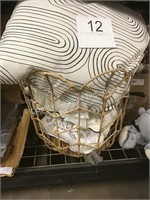 BASKET W/ PILLOWS