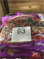 (3) BAGS STRAWBERRY CANDY