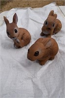 Set of 3 Bunny Figures