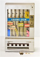 Vintage Adams Penny Operated Gum Vending Machine