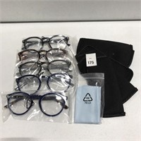 5 PACK GLASSES +1.25 WITH CASE