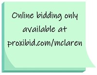 BID ONLINE AT WWW.PROXIBID.COM/McLAREN