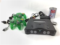 Console Nintendo 64, manettes et câbles