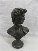 PAINTED BUST FIGURE 12.5"T