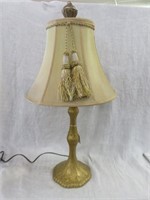 FRENCH STYLE GOLD PARLOR LAMP 25.5"T