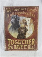 METAL "TOGETHER" SIGN 16"T X 12.5"W