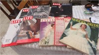 LIFE AND BRIDE MAGAZINES FROM THE 50'S