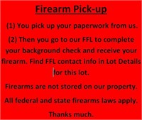 Firearm pick-up w successful background check only
