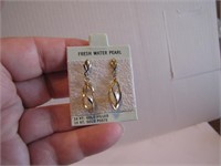 Fresh Water Pearl 14KGF Pierced Earrings