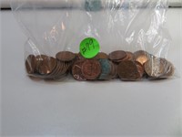 60 Unsearched Wheat Pennies