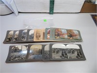 14 Antique Stereo Viewer Cards (most war time)