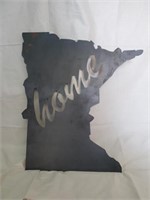 Metal Minnesota Home sign, Donated by Goodhue
