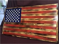 Wood American Flag, Donated By Featherstone
