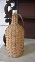 Antique Wine Bottle Wrapped w/Wicker