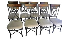 8 Ashley Iron, Wood, Stone, Dining Chairs