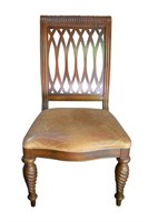 Bernhardt, Carved, Leather Seat, Desk Chair