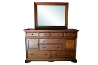 Century Solid Mahogany Dresser with Mirror