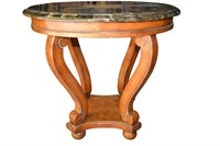 Gorgeous Inlaid Sun Marble Oval Table