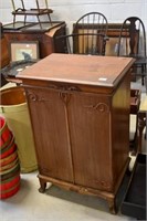 Mahogany Music Cabinet As Found