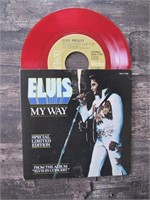 1977 Elvis Prestley My Way Red Vinyl 45rpm Record