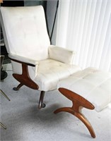 Mid Century Style Swivel Chair & Ottoman